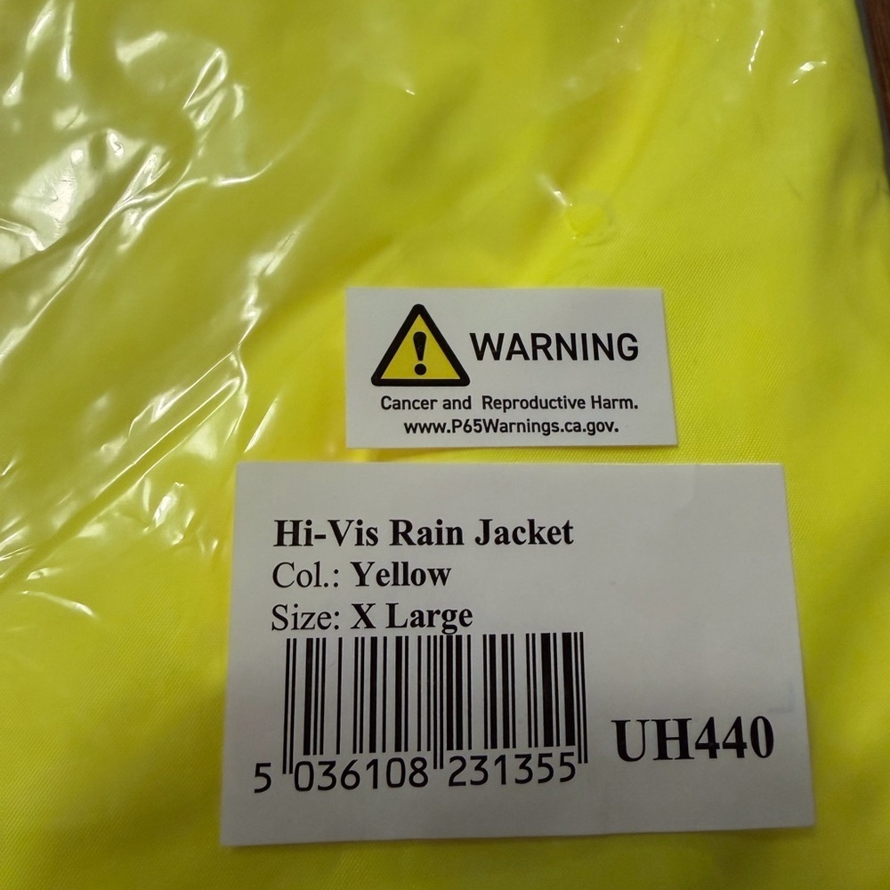 Portwest UH440 XL Waterproof Hi Vis Rain Jacket Reflective Lightweight Safety - Picture 5 of 7